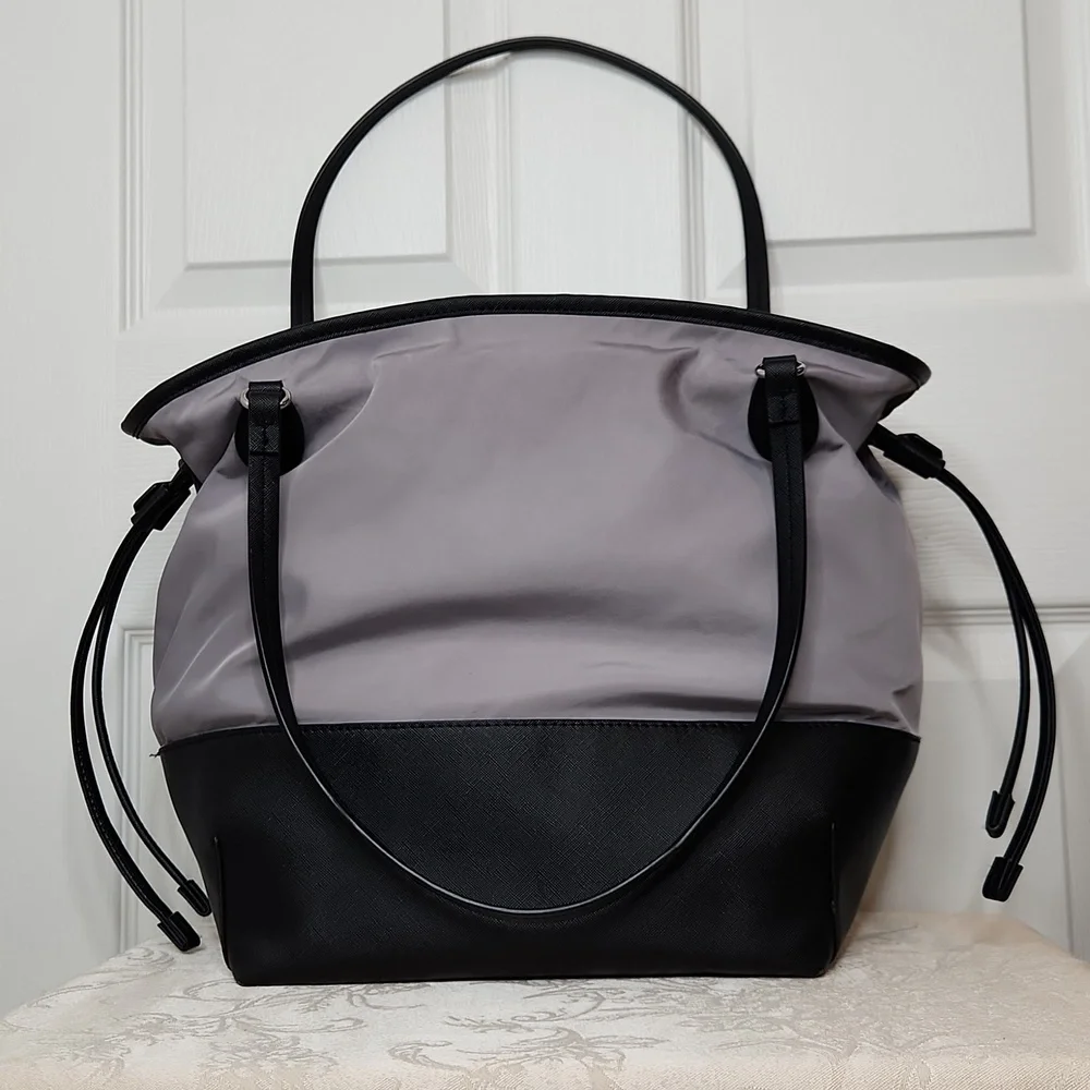 Radley London Dane Park medium tote open top nylon gray and black - Picture 3 of 16